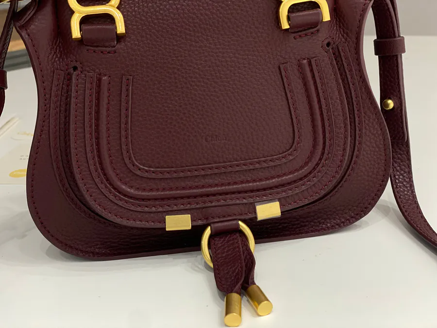 Chloe x Marcie Small Wine Red Bucket Bag