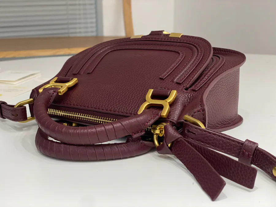 Chloe x Marcie Small Wine Red Bucket Bag