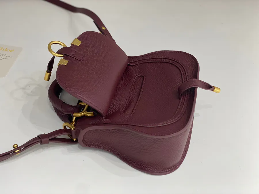 Chloe x Marcie Small Wine Red Bucket Bag