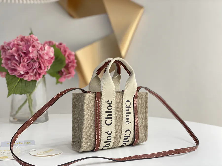 Chloe Woody Mini Tote Bag Mini Shoulder Strap