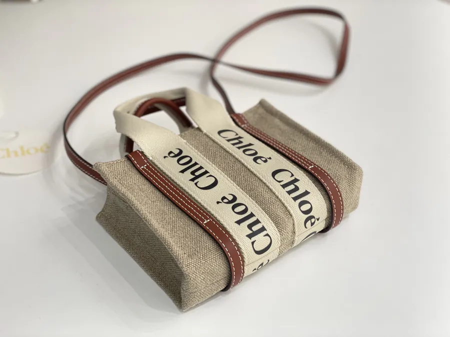 Chloe Woody Mini Tote Bag Mini Shoulder Strap