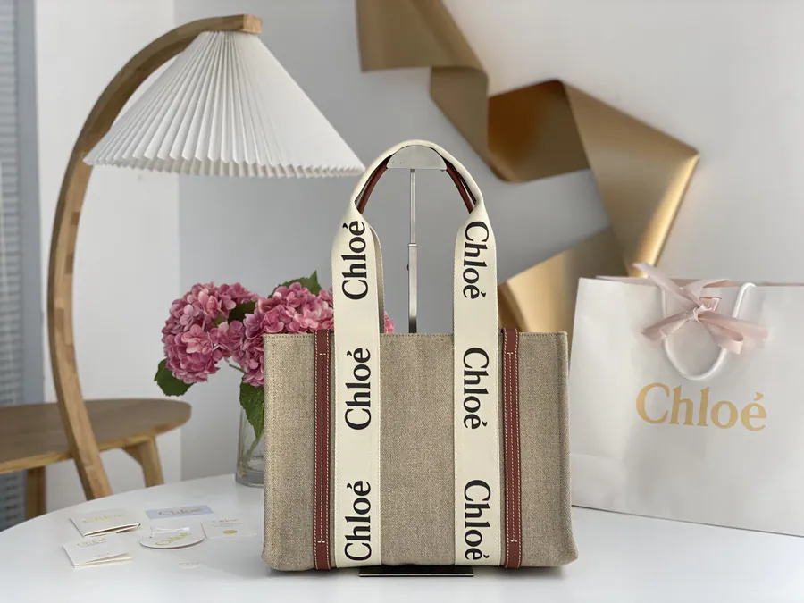 Chloe Woody Tote Medium Size