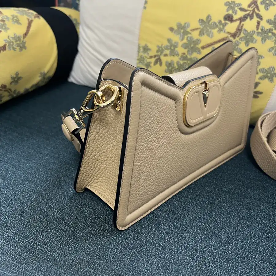 GARAVANI Grained Calfskin Handbag with VLOGO Signature