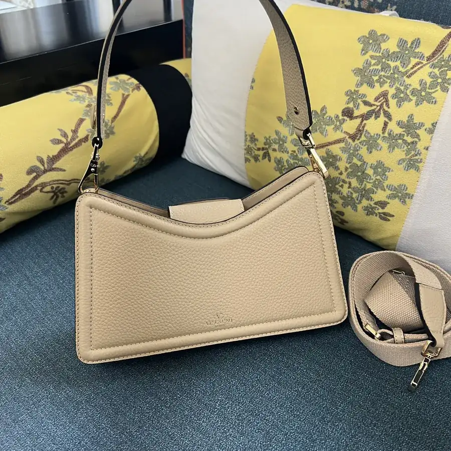 GARAVANI Grained Calfskin Handbag with VLOGO Signature