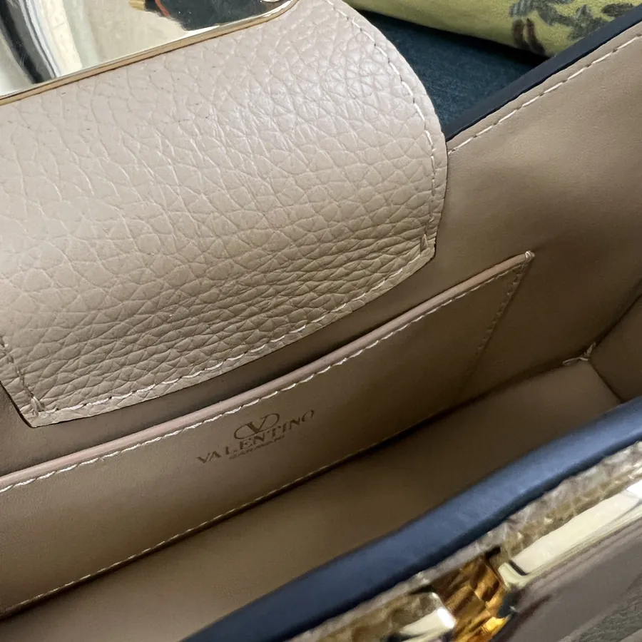 GARAVANI Grained Calfskin Handbag with VLOGO Signature