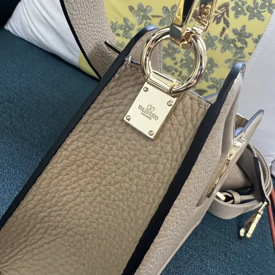 GARAVANI Grained Calfskin Handbag with VLOGO Signature