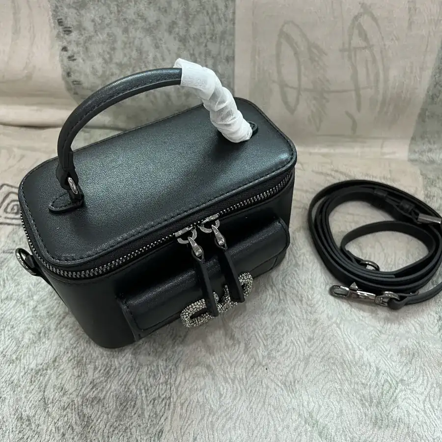 GARAVANI Mini LOCÒ Calfskin Box Bag with VLOGO SIGNATURE Detail
