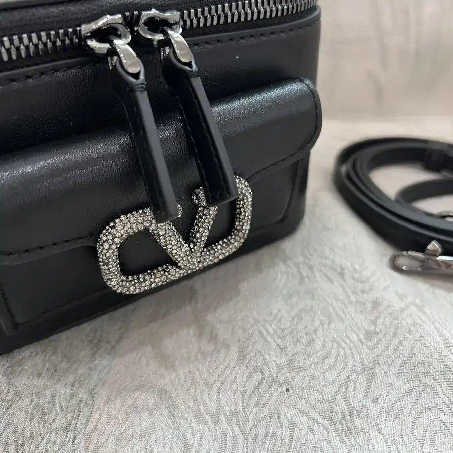 GARAVANI Mini LOCÒ Calfskin Box Bag with VLOGO SIGNATURE Detail