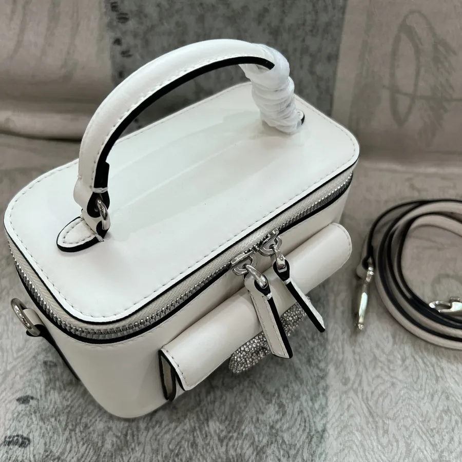 GARAVANI Mini LOCÒ Calfskin Box Bag with V Logo Signature Details