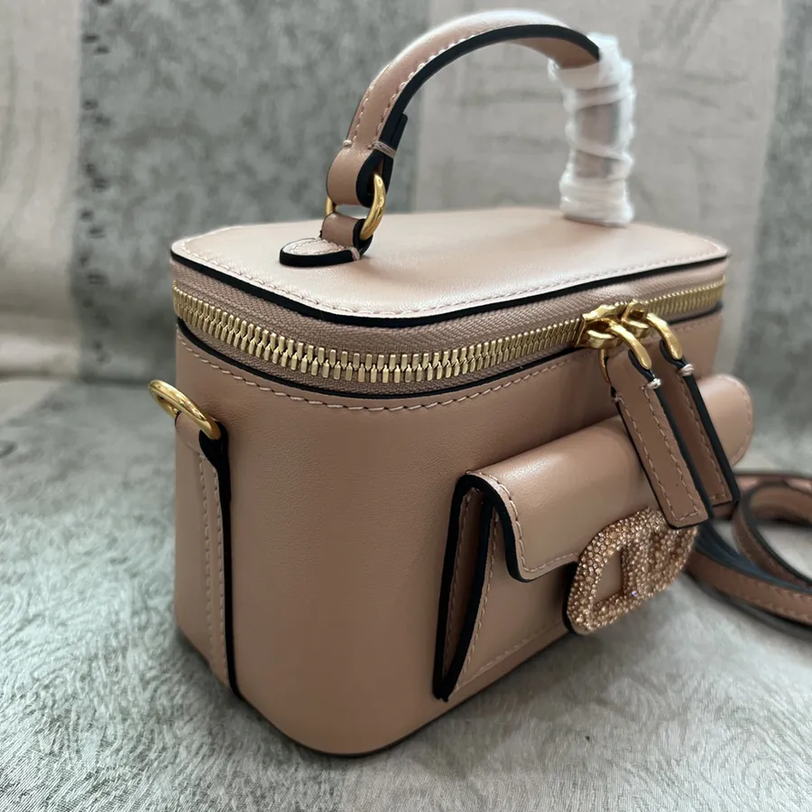 GARAVANI Mini LOCÒ Calfskin Box Bag with VLOGO SIGNATURE Detail