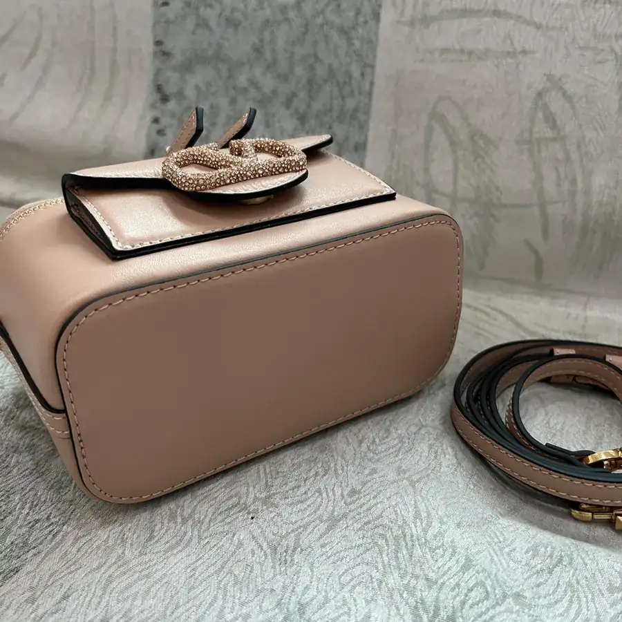 GARAVANI Mini LOCÒ Calfskin Box Bag with VLOGO SIGNATURE Detail