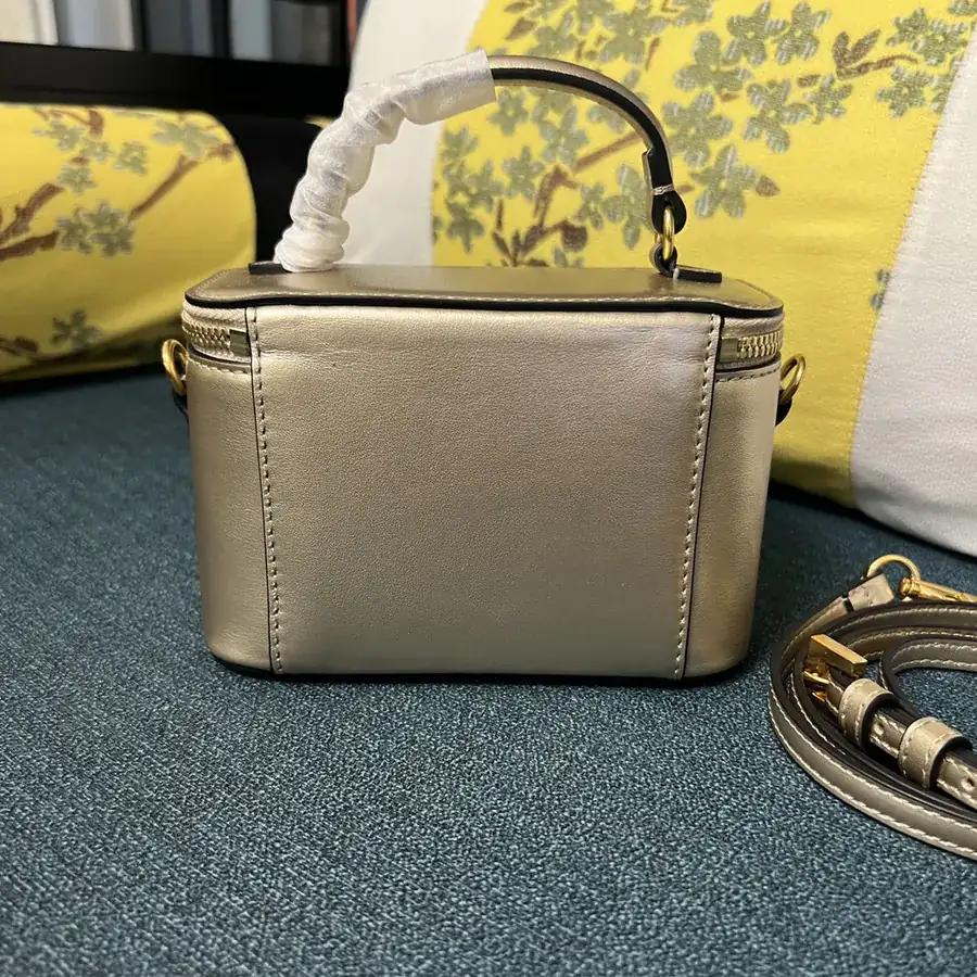GARAVANI Mini LOCÒ Calfskin Box Bag with V Logo Signature Detail