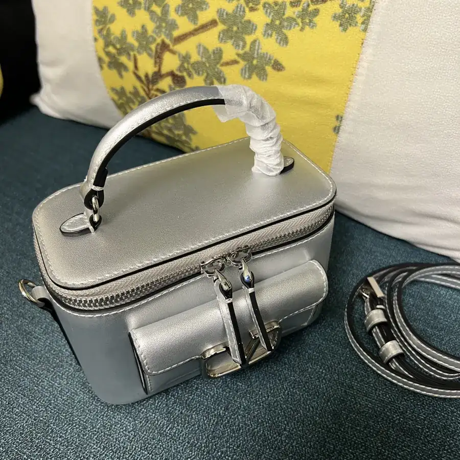 GARAVANI Mini LOCÒ Calfskin Box Bag with V Logo Signature Detail