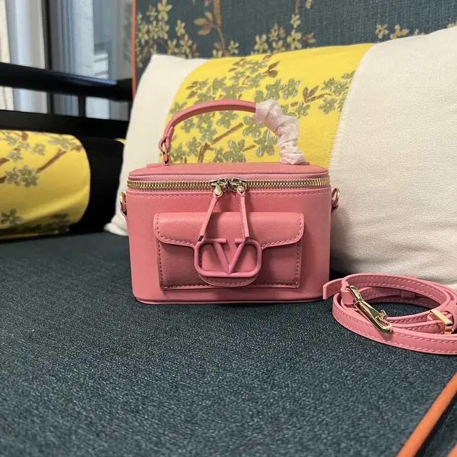 GARAVANI Mini LOCÒ Calfskin Box Bag with VLOGO SIGNATURE Detail