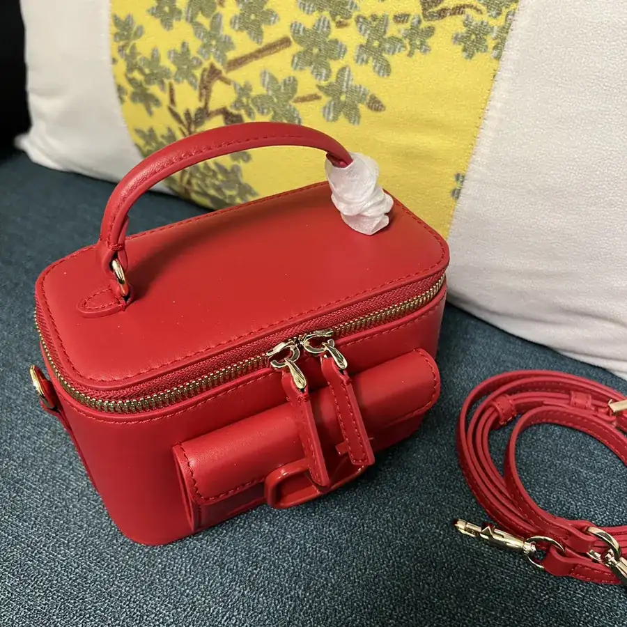 GARAVANI Mini LOCÒ Calfskin Box Bag with VLOGO SIGNATURE Details