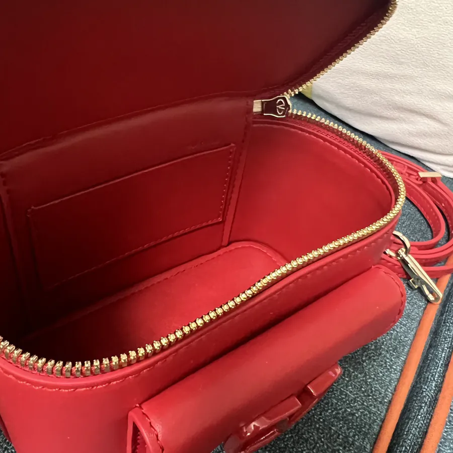 GARAVANI Mini LOCÒ Calfskin Box Bag with VLOGO SIGNATURE Details
