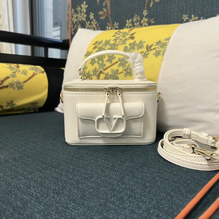 GARAVANI Mini LOCÒ Calfskin Box Bag with VLOGO SIGNATURE Details