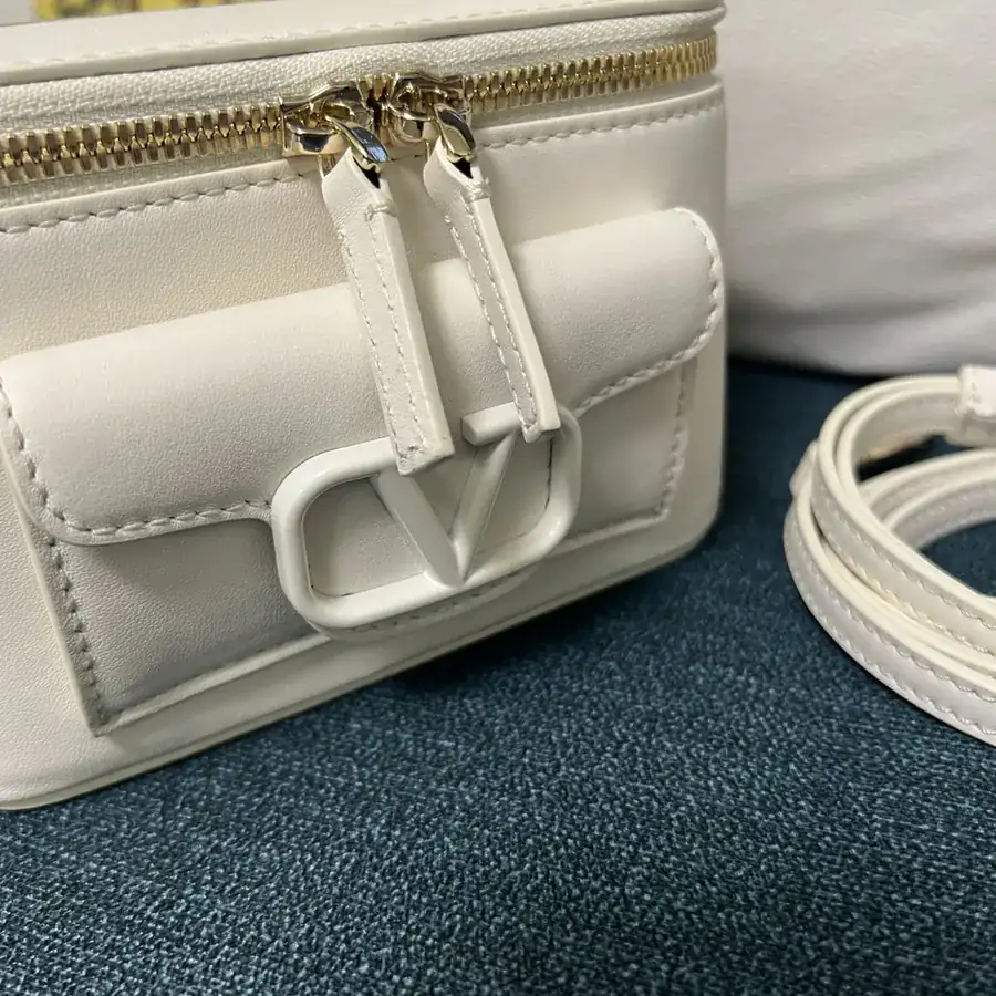 GARAVANI Mini LOCÒ Calfskin Box Bag with VLOGO SIGNATURE Details