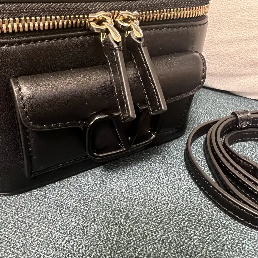 GARAVANI Mini LOCÒ Calfskin Box Bag with VLOGO SIGNATURE Detail