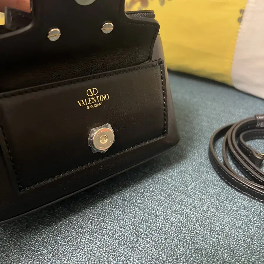 GARAVANI Mini LOCÒ Calfskin Box Bag with VLOGO SIGNATURE Detail