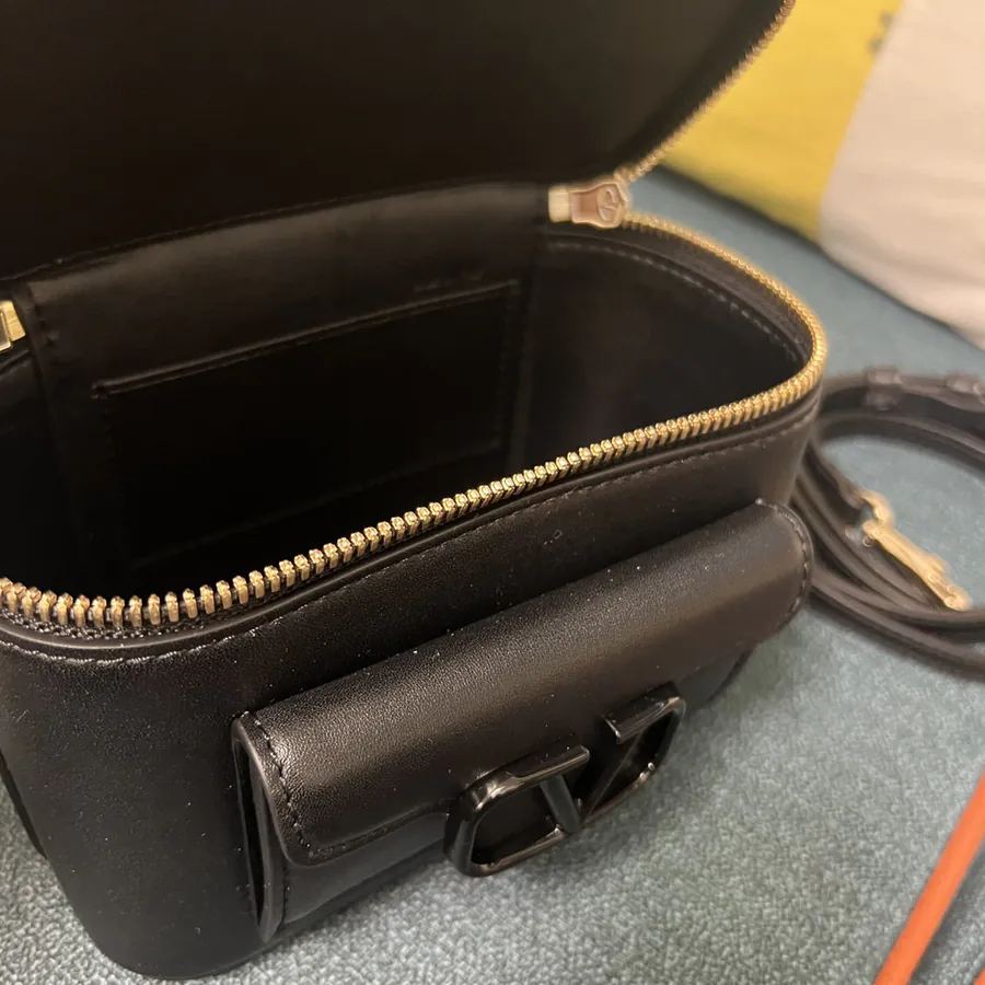 GARAVANI Mini LOCÒ Calfskin Box Bag with VLOGO SIGNATURE Detail