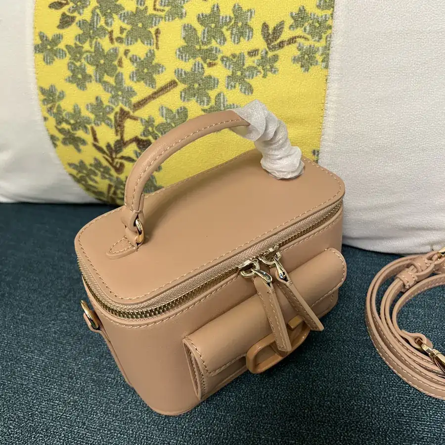 GARAVANI Mini LOCÒ Calfskin Box Bag with VLOGO SIGNATURE Detail