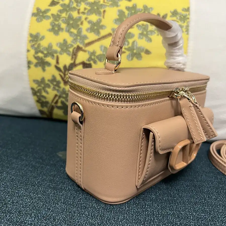 GARAVANI Mini LOCÒ Calfskin Box Bag with VLOGO SIGNATURE Detail