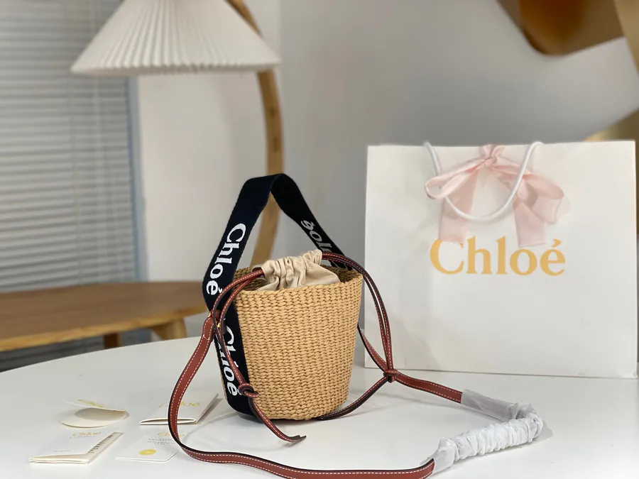 Chloe Woody Bucket Bag in Panda Color