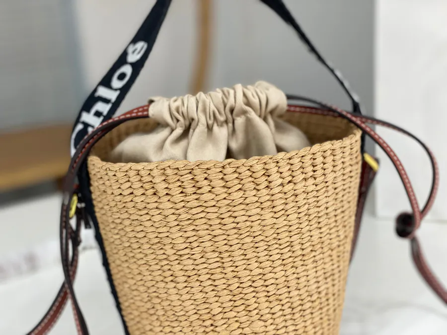 Chloe Woody Bucket Bag in Panda Color