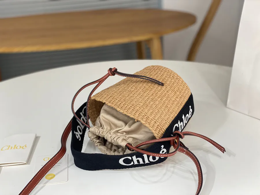 Chloe Woody Bucket Bag in Panda Color