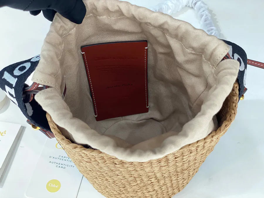 Chloe Woody Bucket Bag in Panda Color