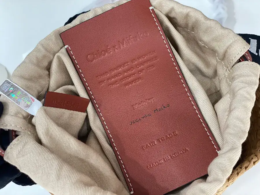 Chloe Woody Bucket Bag in Panda Color