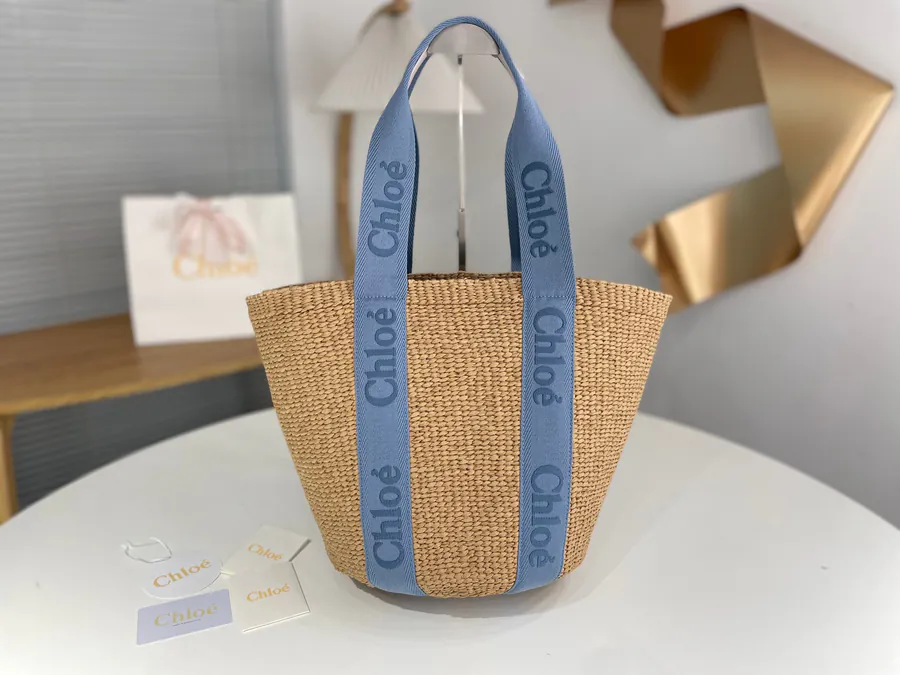 Chloe Woody Grass Basket Tote in New Color