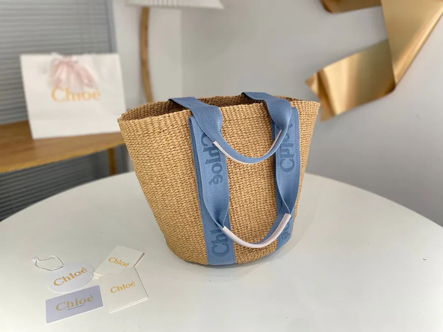 Chloe Woody Grass Basket Tote in New Color