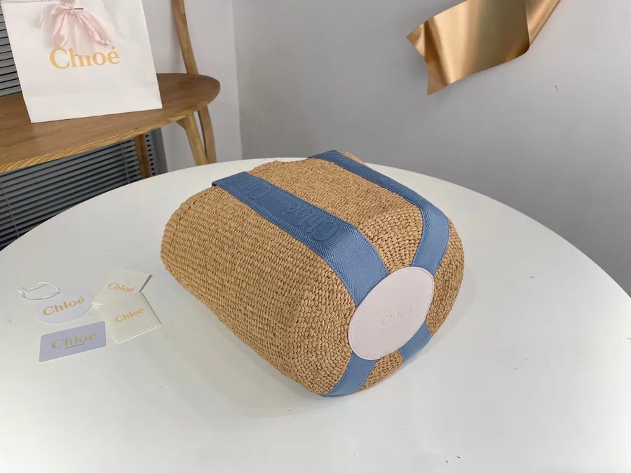 Chloe Woody Grass Basket Tote in New Color