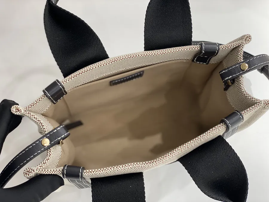 Chloe Woody Tote Midnight Blue with Black Straps