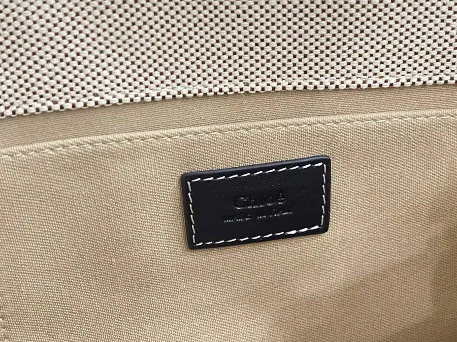 Chloe Woody Tote Midnight Blue with Black Straps