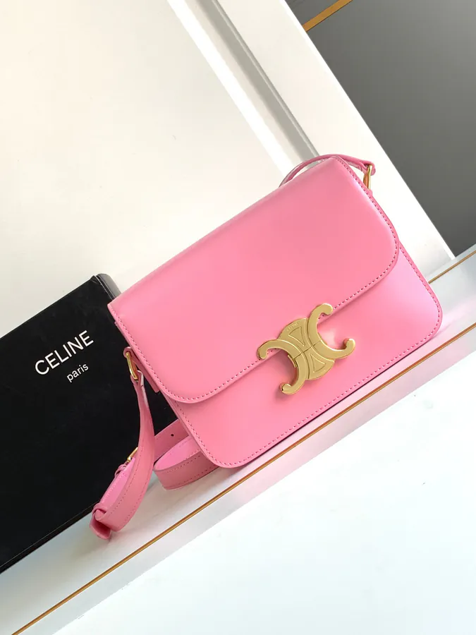CELIN* Teen Triomphe Handbag Box Series, Classic Design, Grained Calfskin