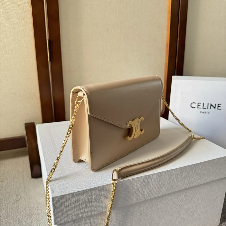 CELIN* Cuir Triomphe Logo Print Wallet