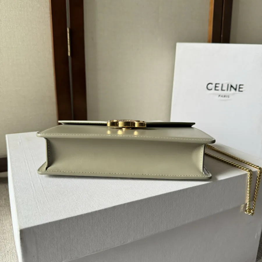 CELIN* CUIR TRIOMPHE Logo Print Leather WOC