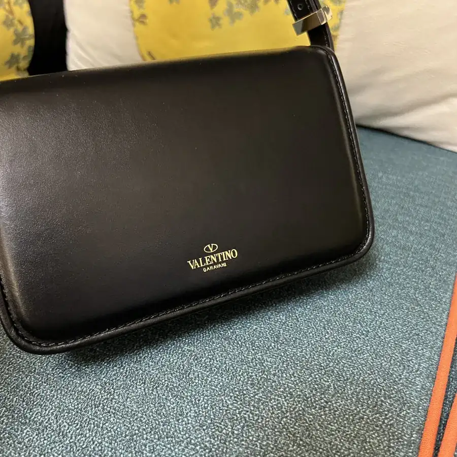 GARAVANI LETTER Mini Calfskin Handbag with V Logo Signature Closure