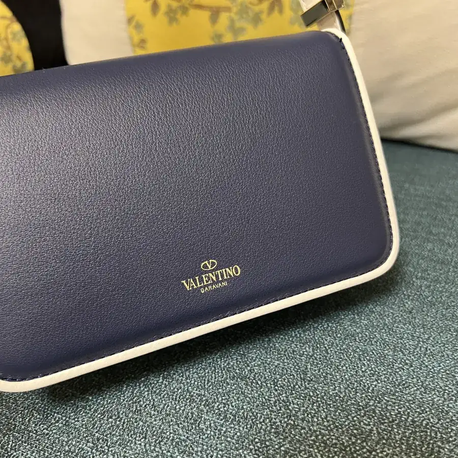 GARAVANI LETTER Mini Calfskin Handbag with V Logo Signature Button