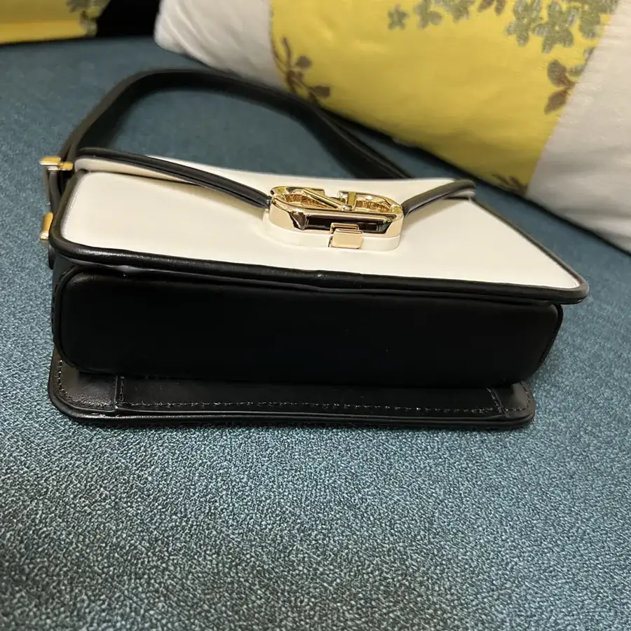 GARAVANI LETTER Mini Calfskin Handbag with V Logo Signature Closure