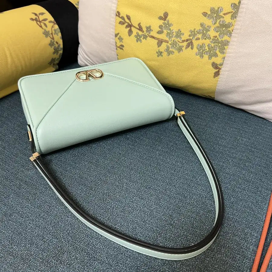 GARAVANI LETTER Large Calfskin Handbag with VLOGO Signature Snap Closure