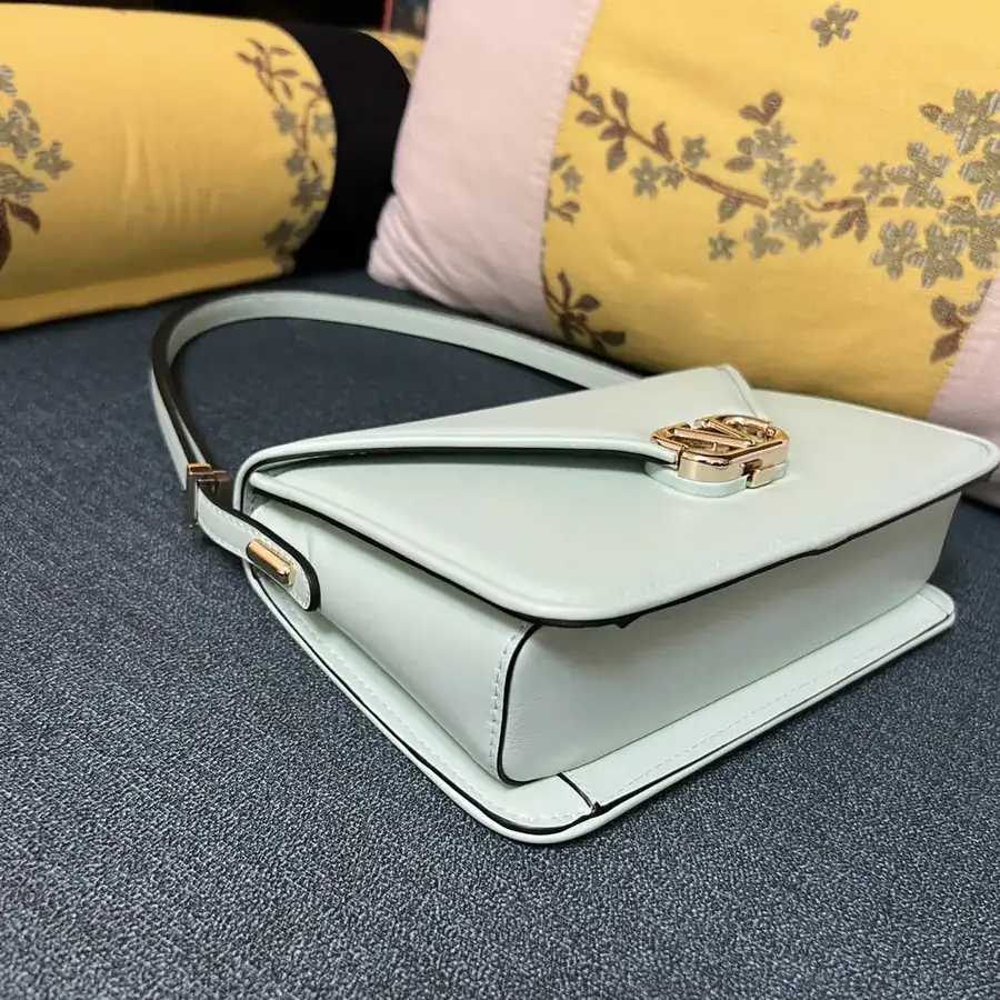 GARAVANI LETTER Large Calfskin Handbag with VLOGO Signature Snap Closure
