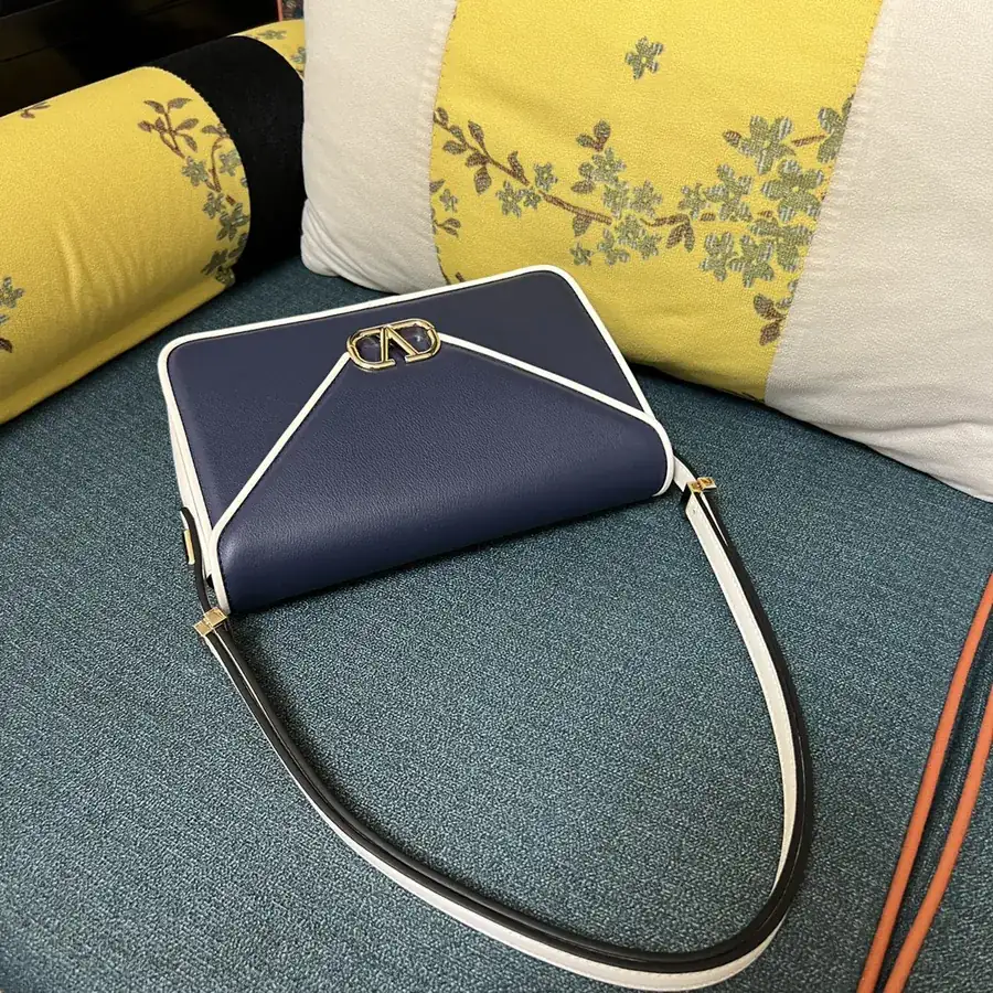 GARAVANI LETTER Large Calfskin Handbag with V Logo Signature Closure
