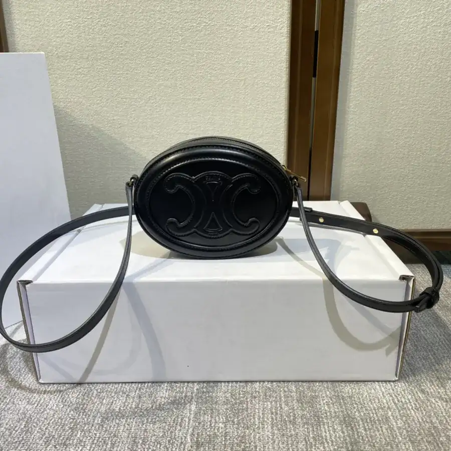 Celine Mini Round Cake Bag with Pure Steel Hardware
