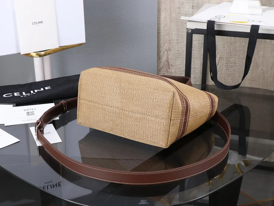CE New Fabric Tote Bag with Mini Leather Trim