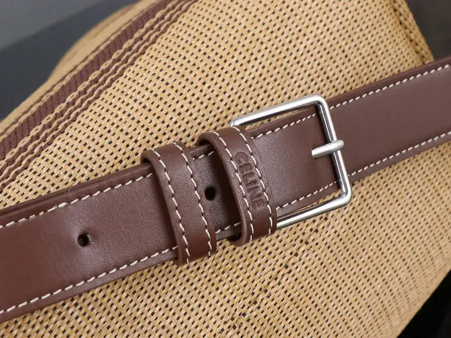 CE New Fabric Tote Bag with Mini Leather Trim