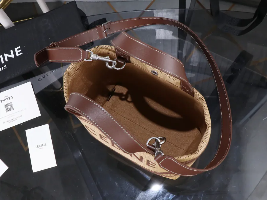 CE New Fabric Tote Bag with Mini Leather Trim